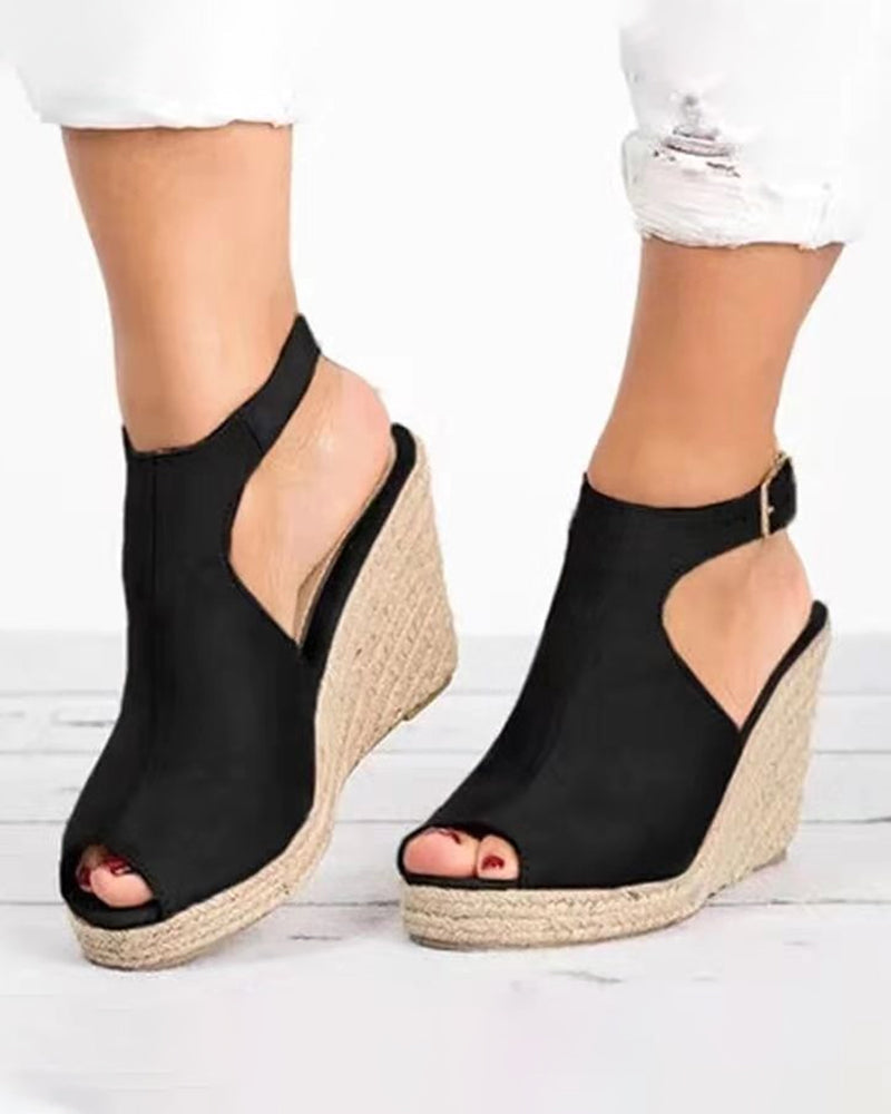Women's Open Toe Wedge Heel Sandals