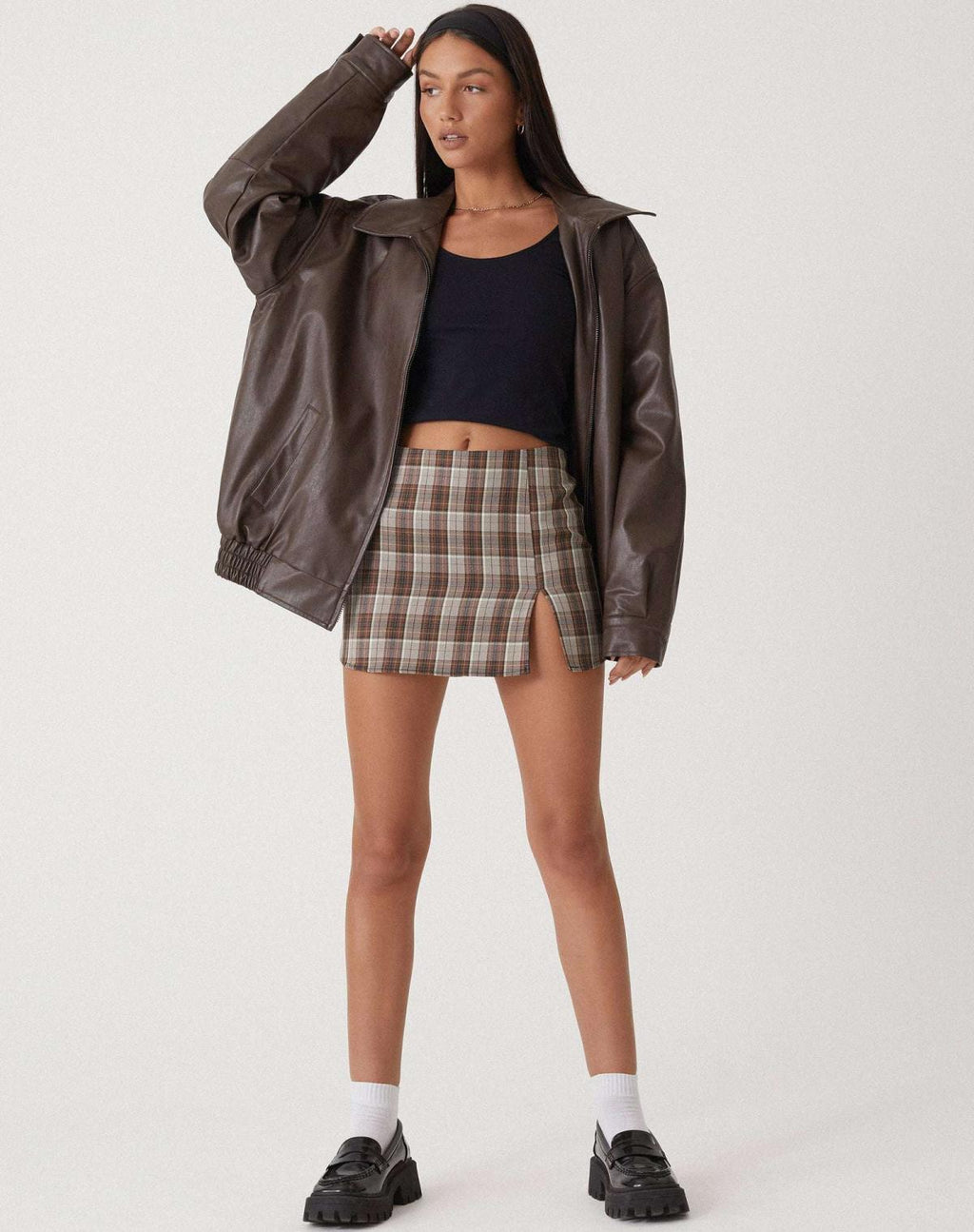 Women's Oversized Leather Jacket