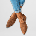 Women's Pointed Suede Loafers