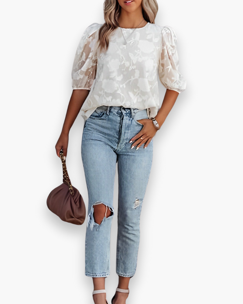 Women's Puff Sleeve Elegant Top