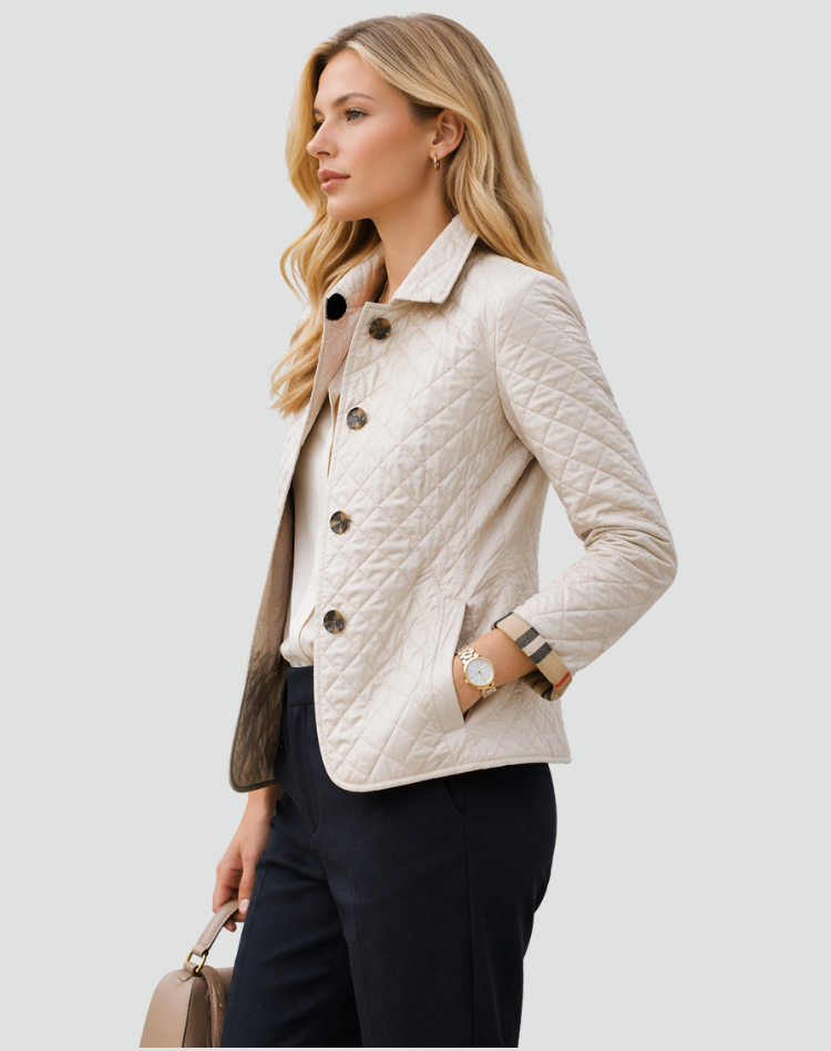 Women's Quilted Jacket with Collar