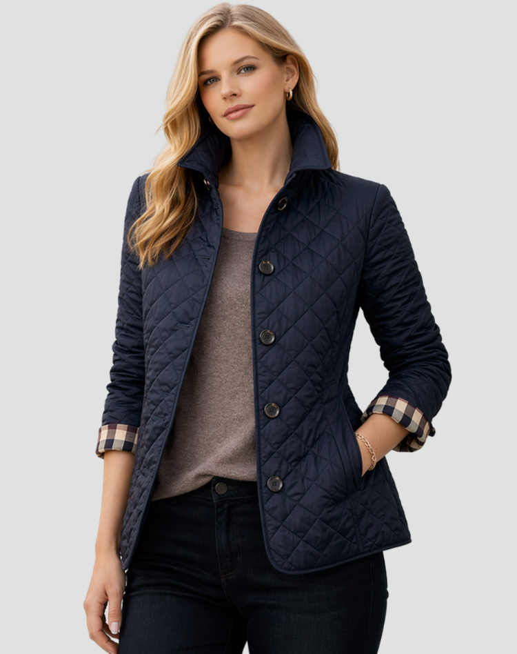 Women's Quilted Jacket with Collar