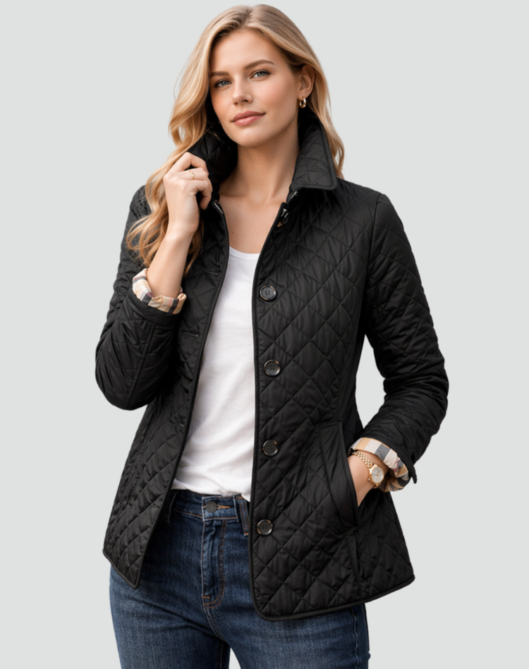 Women's Quilted Jacket with Collar
