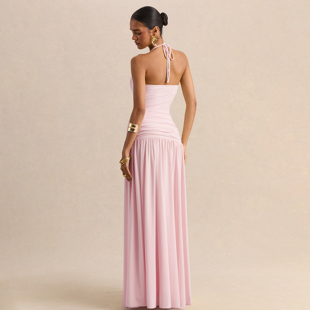 Women's Ruched Formal Maxi Dress