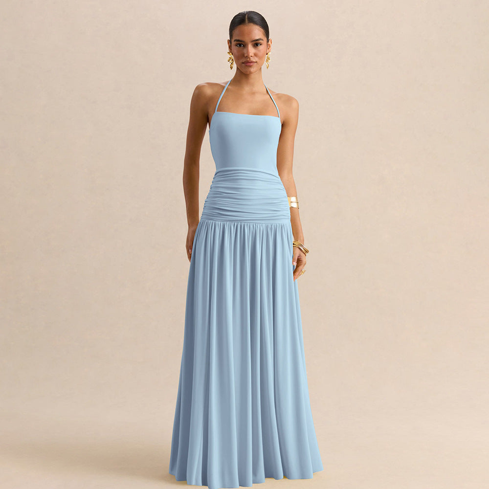 Women's Ruched Formal Maxi Dress
