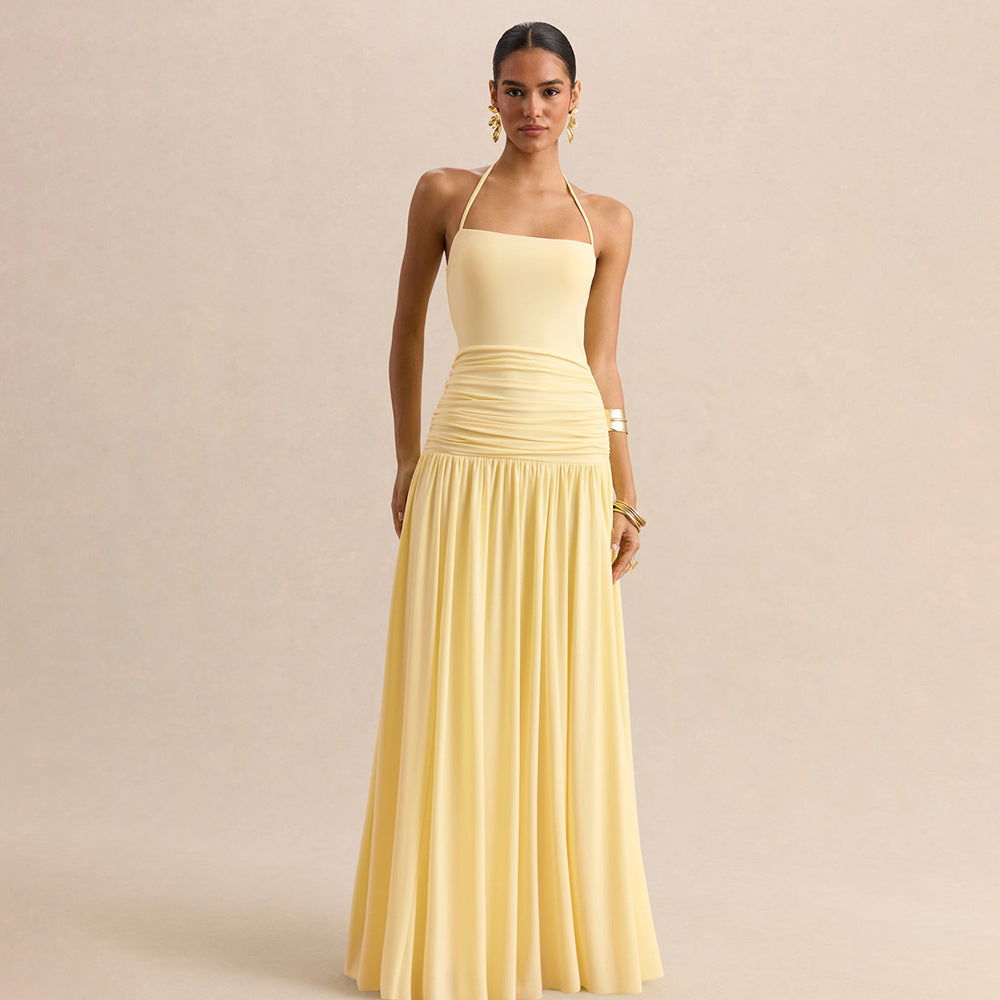 Women's Ruched Formal Maxi Dress