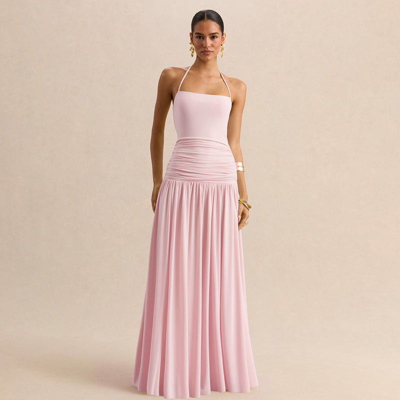 Women's Ruched Formal Maxi Dress