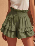 Women's Ruffle Trim Shorts