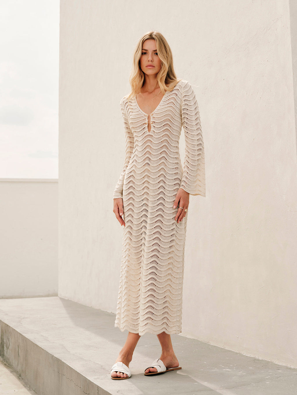 Women's Sheer Maxi Beach Dress for Summer