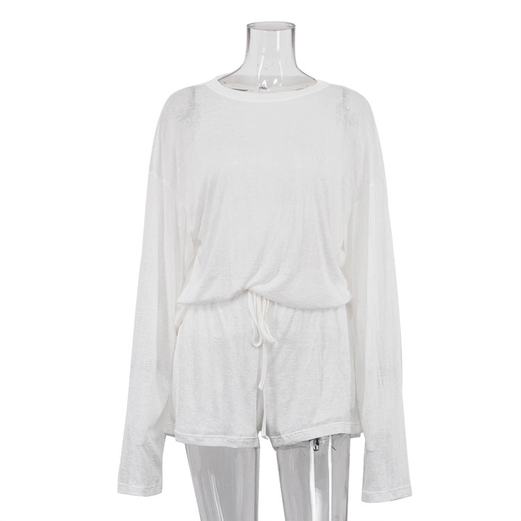 Women's Sheer Minimalist Two-Piece Set