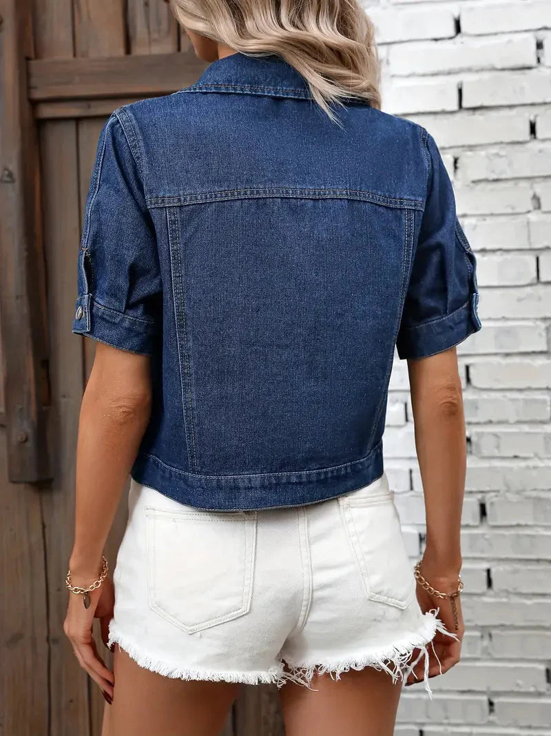 Women's Short Sleeve Denim Jacket