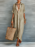 Women's Short-Sleeved Maxi Dress