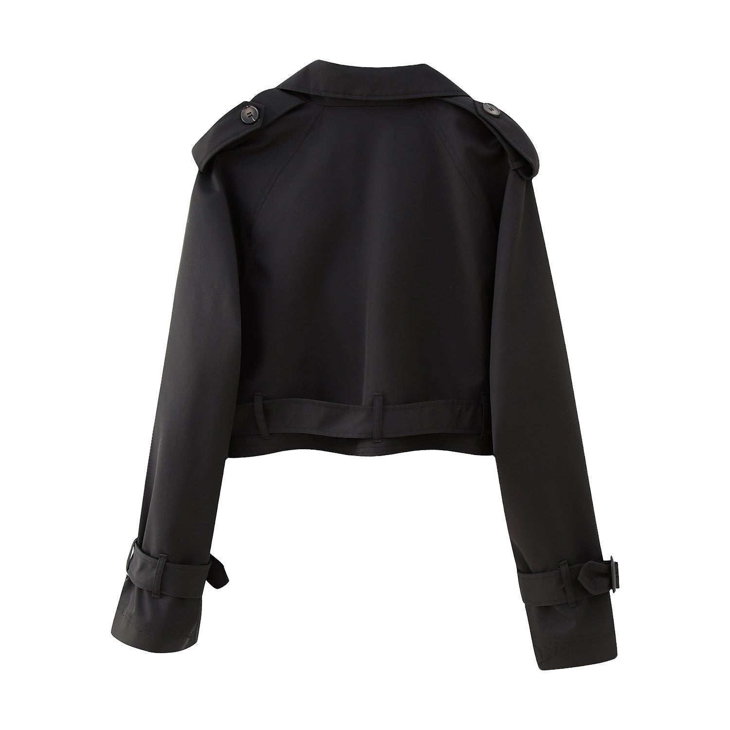 Women's Short Trench Coat with Belt