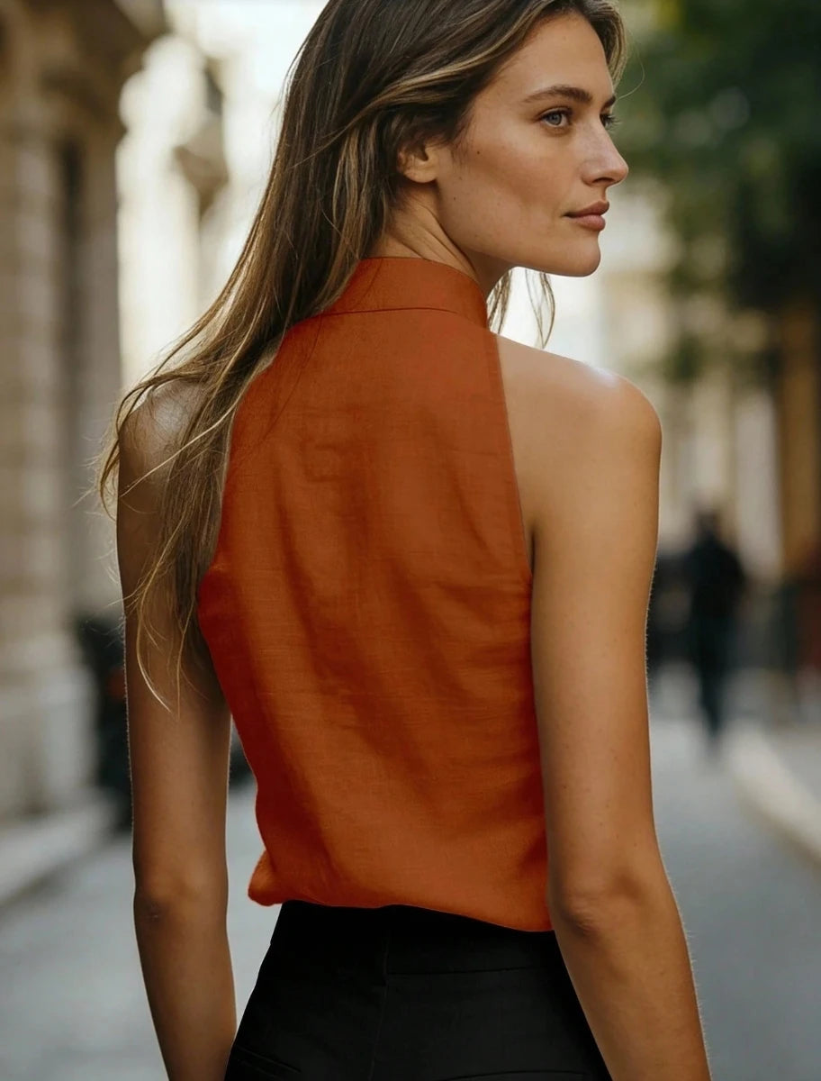 Women's Sleeveless Relaxed Fit Blouse