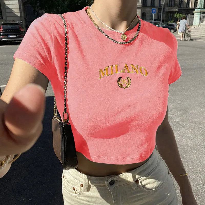 Women's Slim Fit Cropped Summer Top