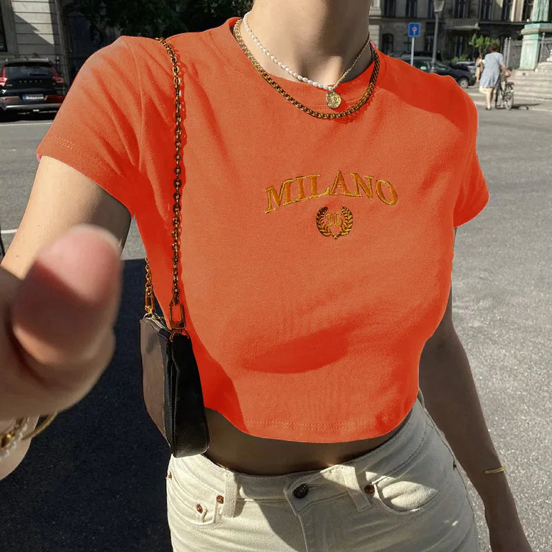 Women's Slim Fit Cropped Summer Top