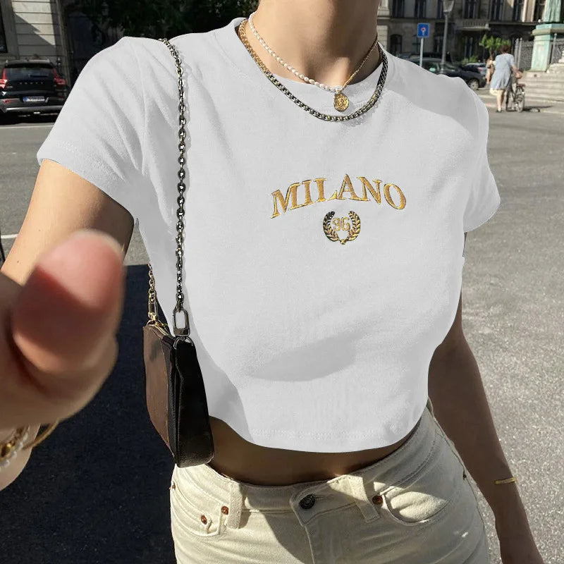 Women's Slim Fit Cropped Summer Top