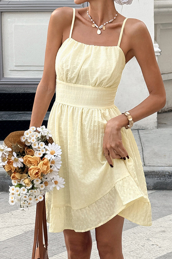 Women's Smocked Waist Mini Summer Dress
