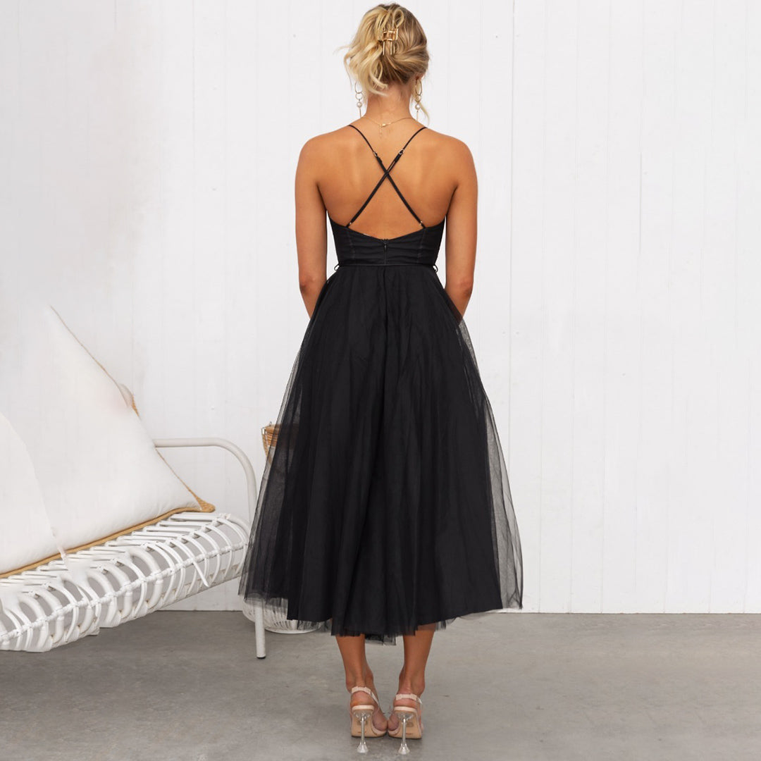 Women's Strapless Corset Maxi Dress