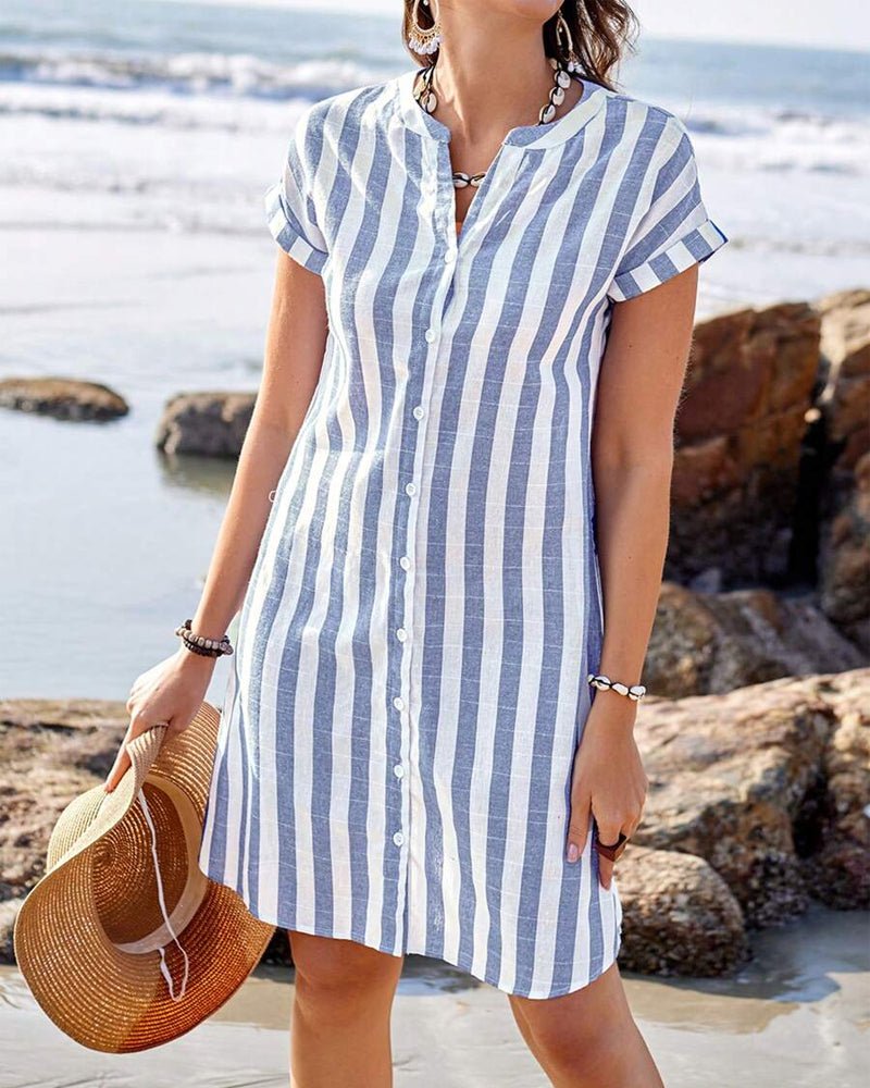 Women's Striped Shirt Dress