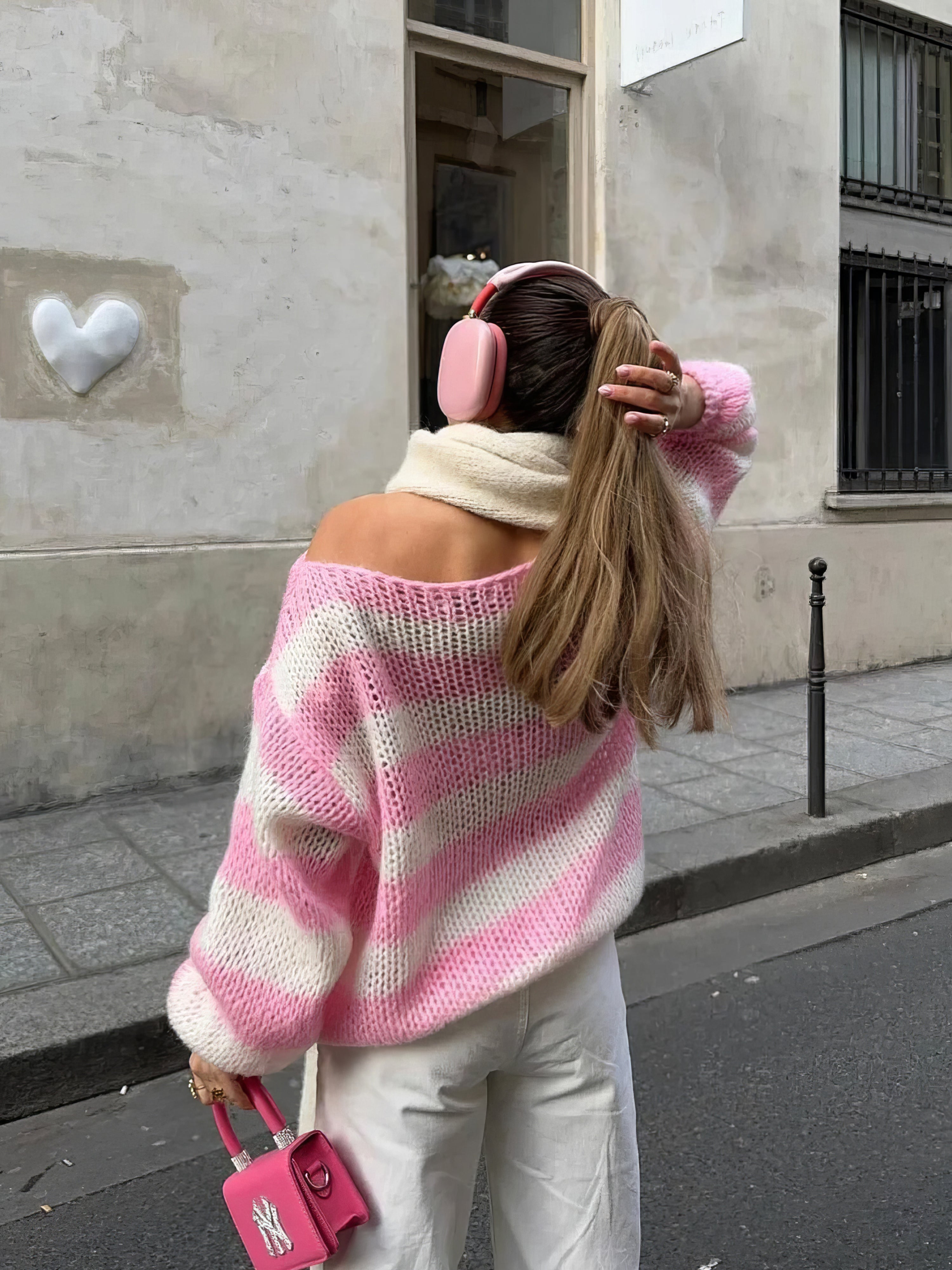 Women's Striped Sweater for Chilly Days