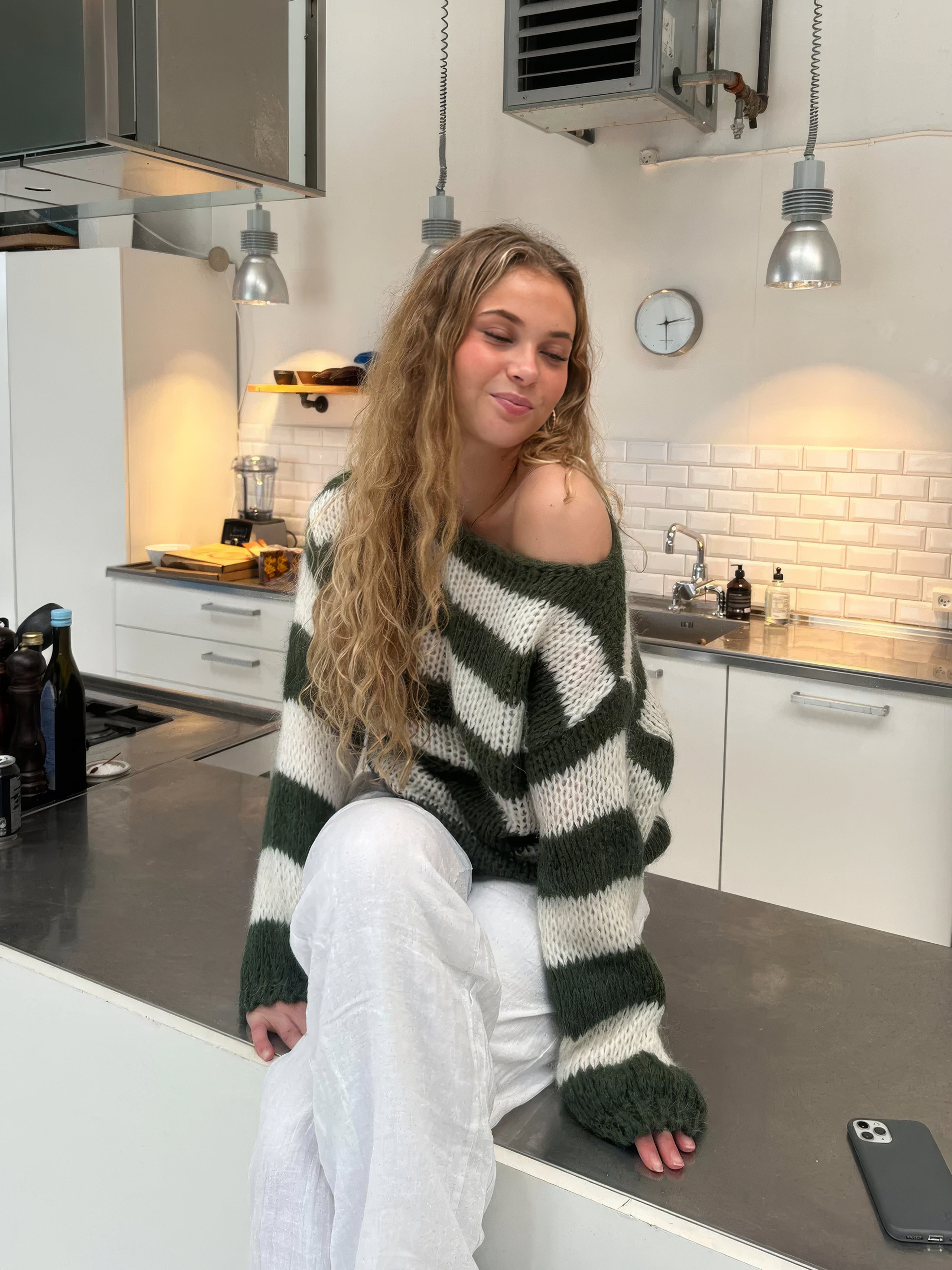 Women's Striped Sweater for Chilly Days