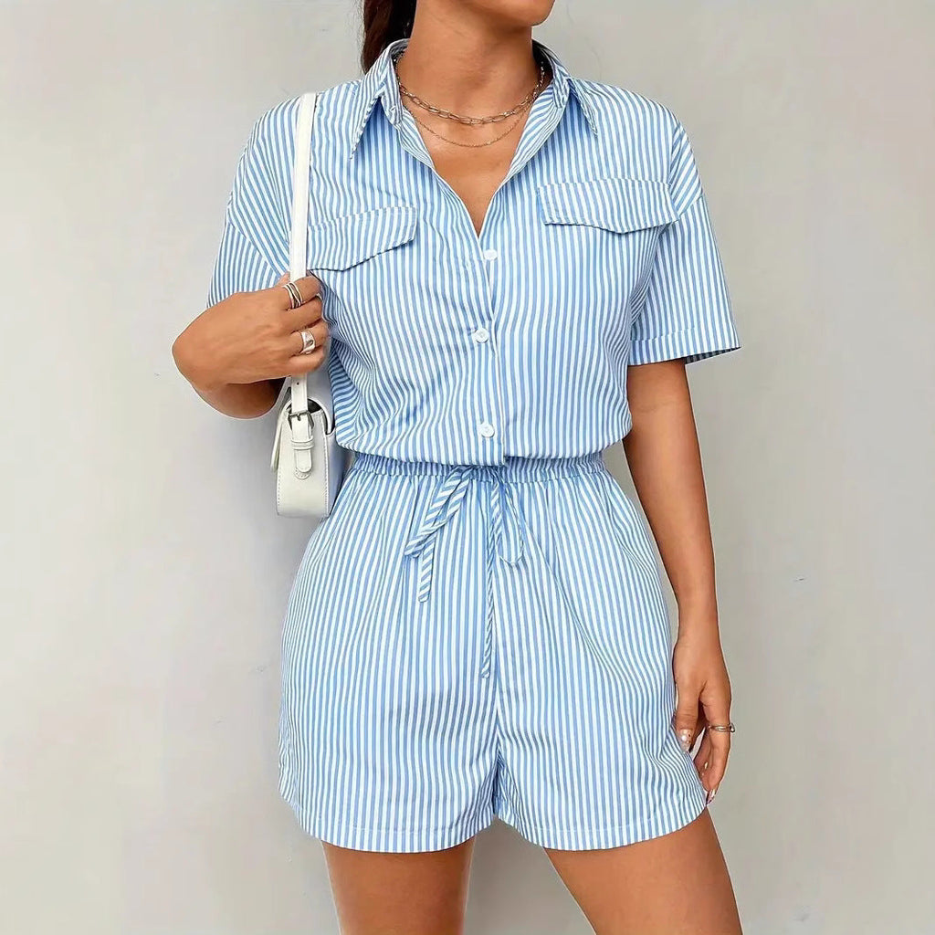 Women's Striped Two-Piece Set