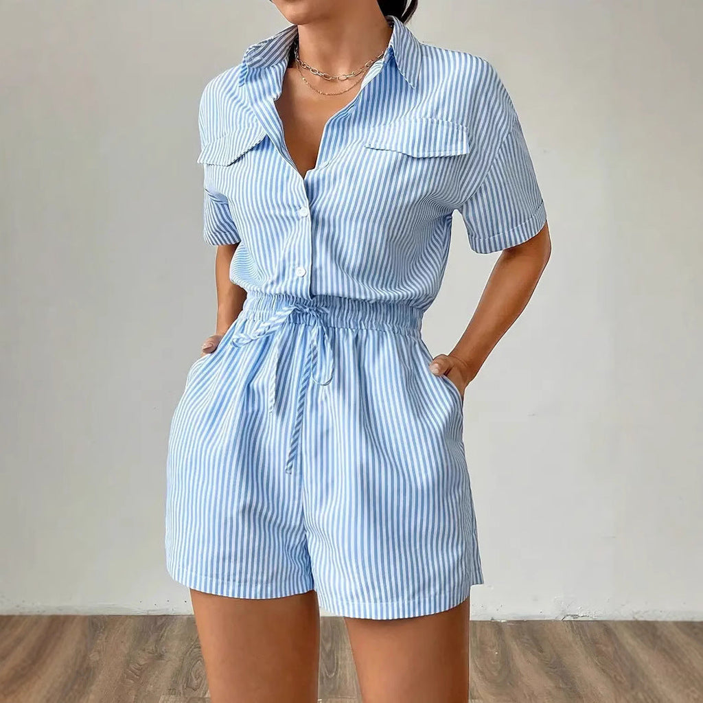 Women's Striped Two-Piece Set