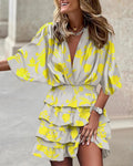 Women's Stylish Mini Dress with Trendy Print