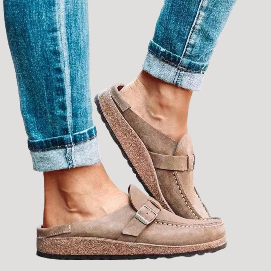 Women's Suede Slip-On Loafers with Cushioned Sole