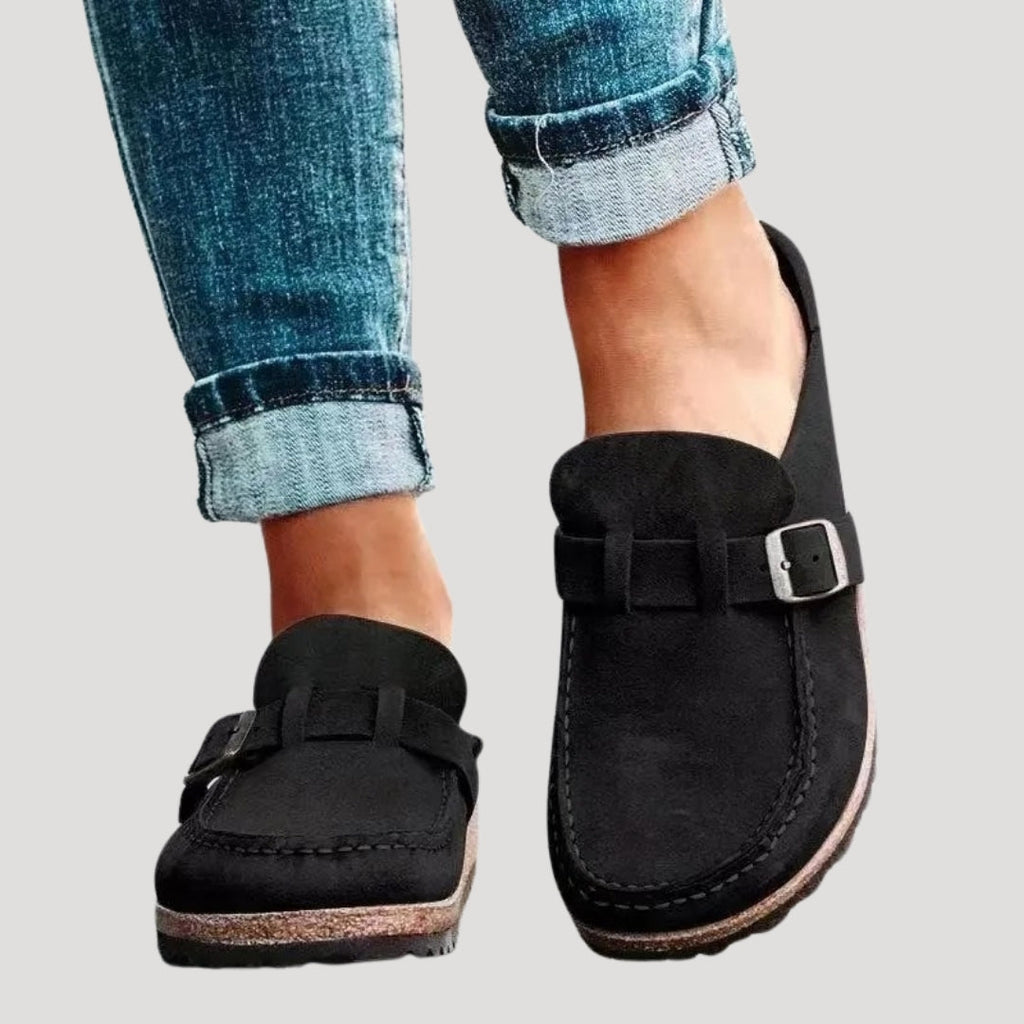 Women's Suede Slip-On Loafers with Cushioned Sole