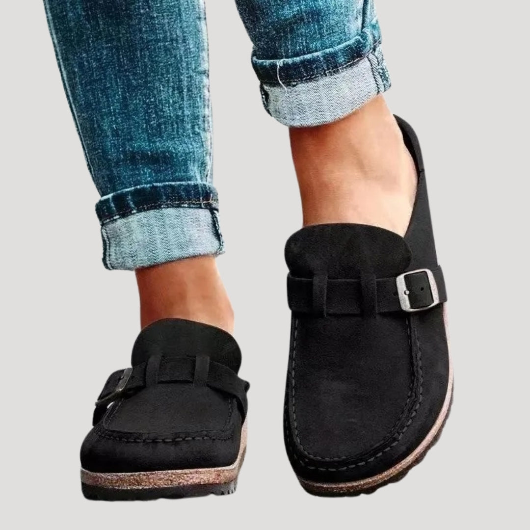 Women's Suede Slip-On Loafers with Cushioned Sole