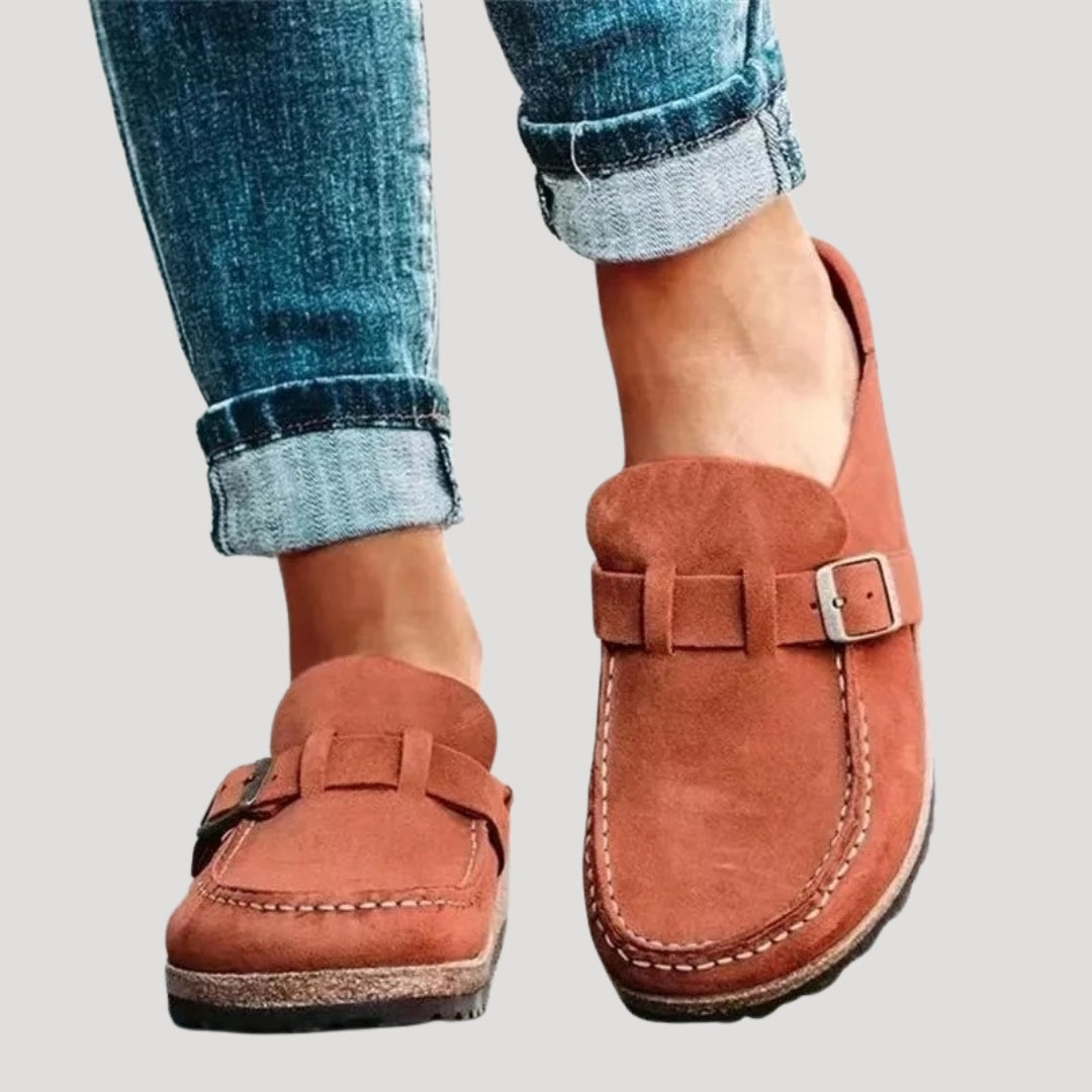 Women's Suede Slip-On Loafers with Cushioned Sole