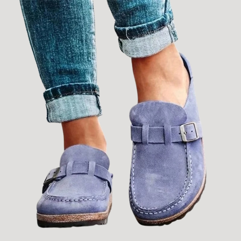 Women's Suede Slip-On Loafers with Cushioned Sole
