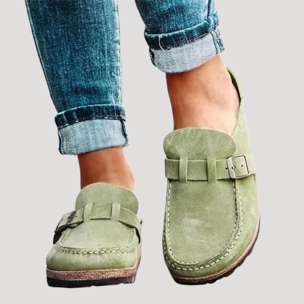 Women's Suede Slip-On Loafers with Cushioned Sole