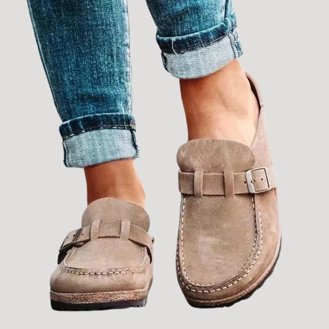 Women's Suede Slip-On Loafers with Cushioned Sole