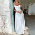 Women's Summer Maxi Dress with Ruched Bodice