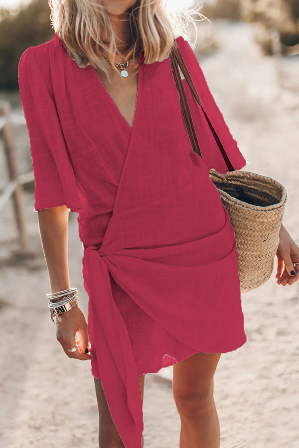 Women's Summer Wrap Mini Dress