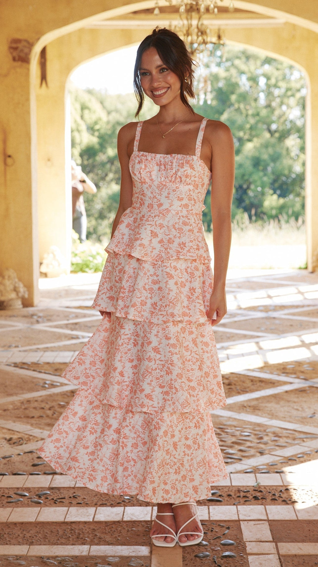 Women's Tiered Midi Dress