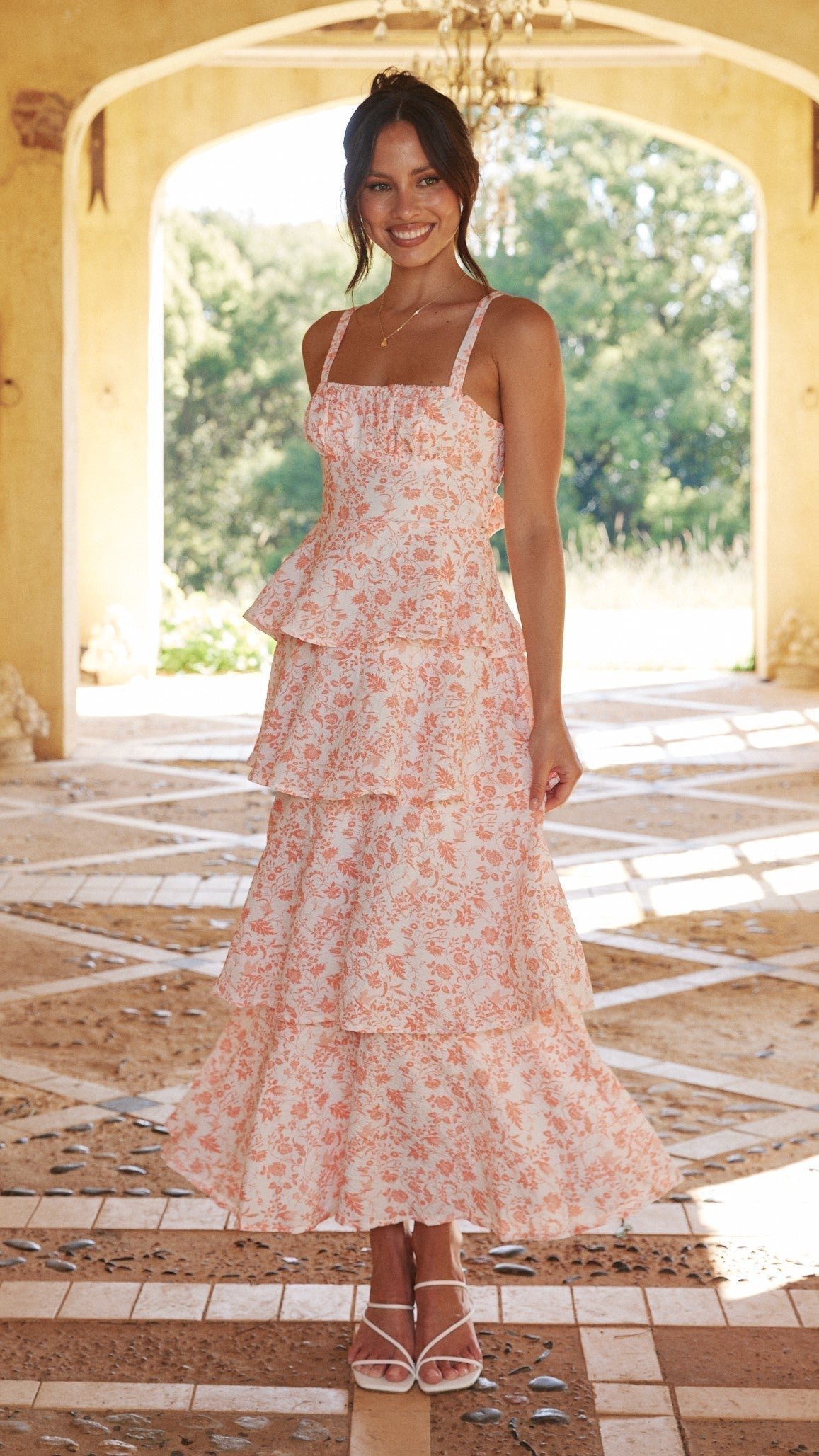 Women's Tiered Midi Dress