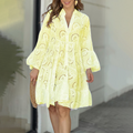 Women's V Neck Midi Dress for Summer Parties