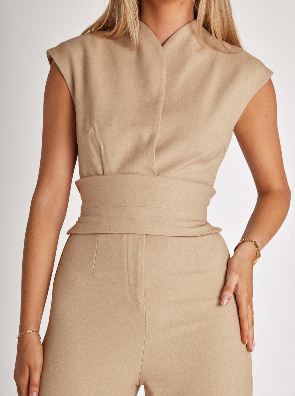 Women's V-Neck Wide Leg Jumpsuit