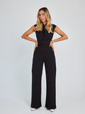 Women's V-Neck Wide Leg Jumpsuit