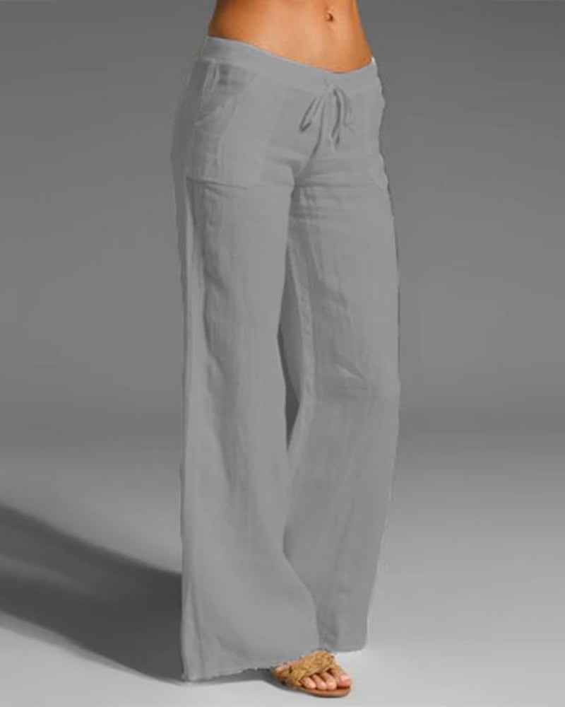 Women's Wide Leg Trousers - Casual Palazzo Pants