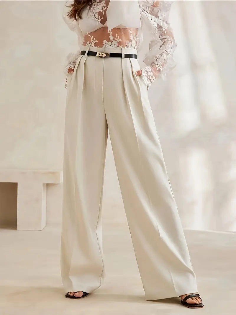 Women's Wide Leg Trousers - Casual Palazzo Pants