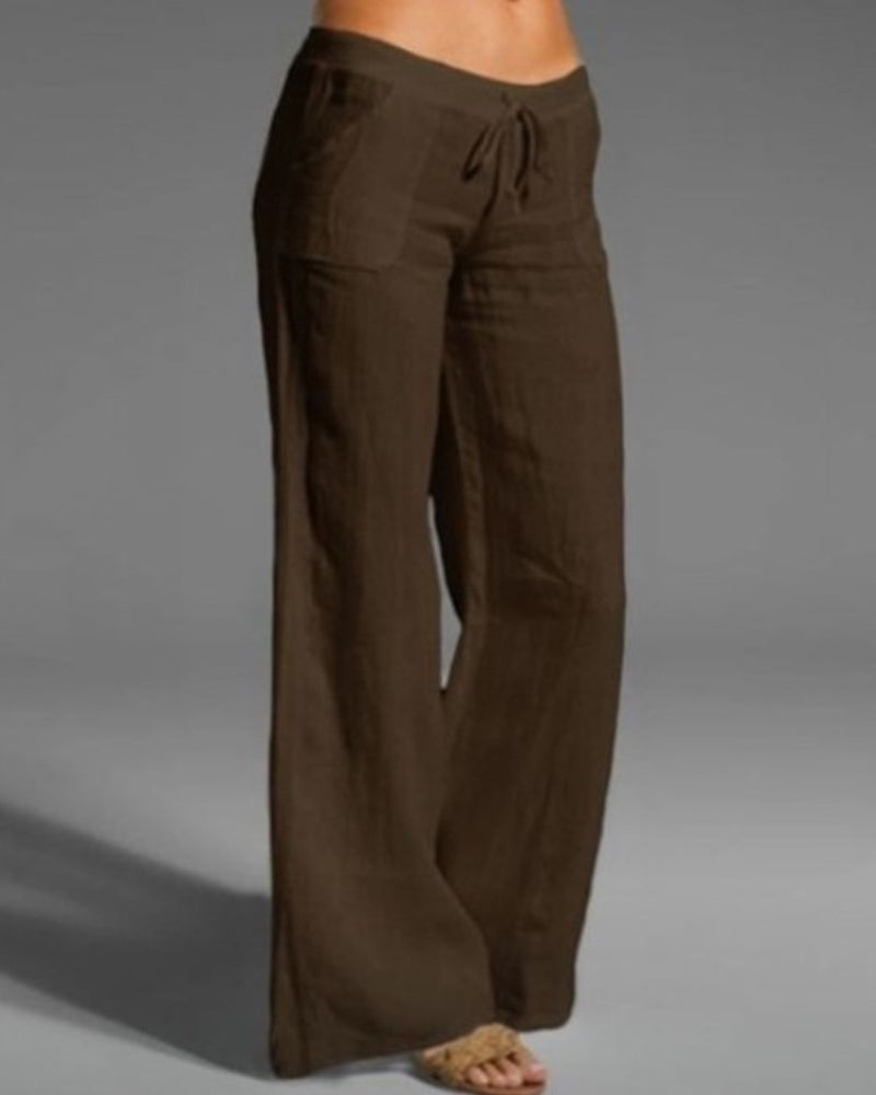 Women's Wide Leg Trousers - Casual Palazzo Pants