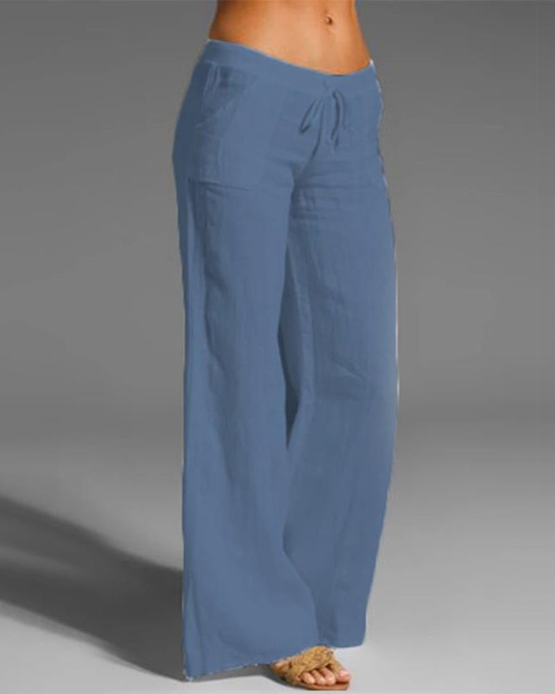 Women's Wide Leg Trousers - Casual Palazzo Pants