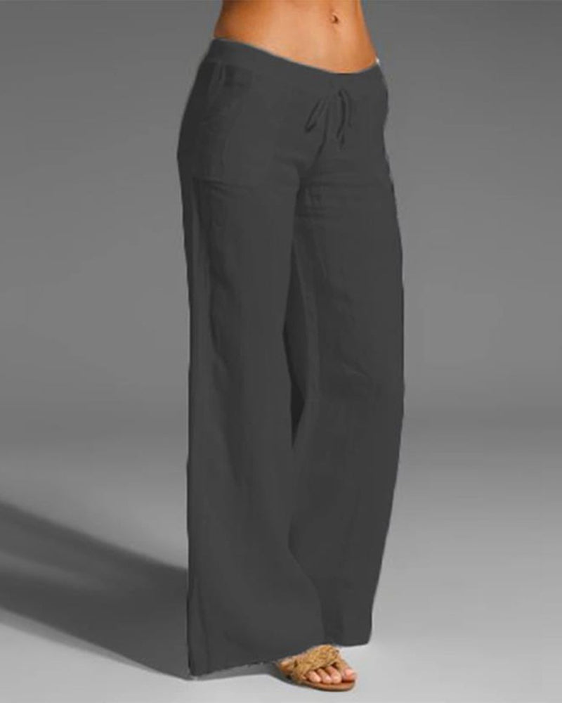 Women's Wide Leg Trousers - Casual Palazzo Pants