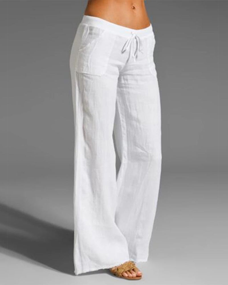 Women's Wide Leg Trousers - Casual Palazzo Pants