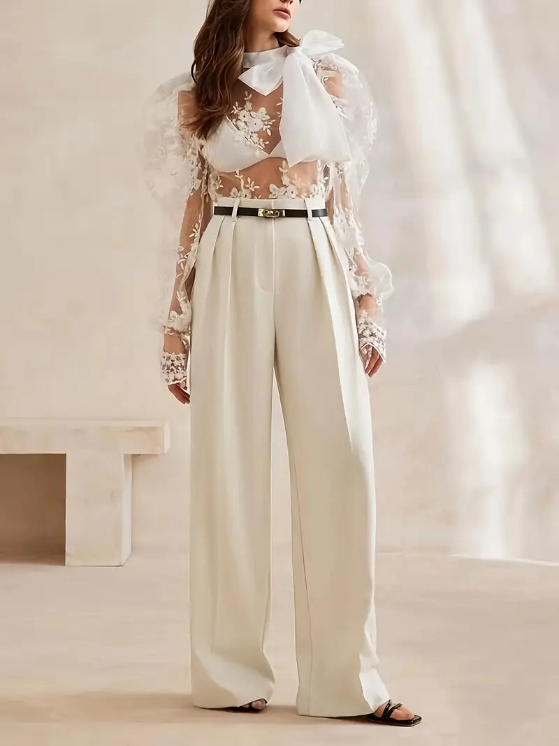 Women's Wide Leg Trousers - Casual Palazzo Pants
